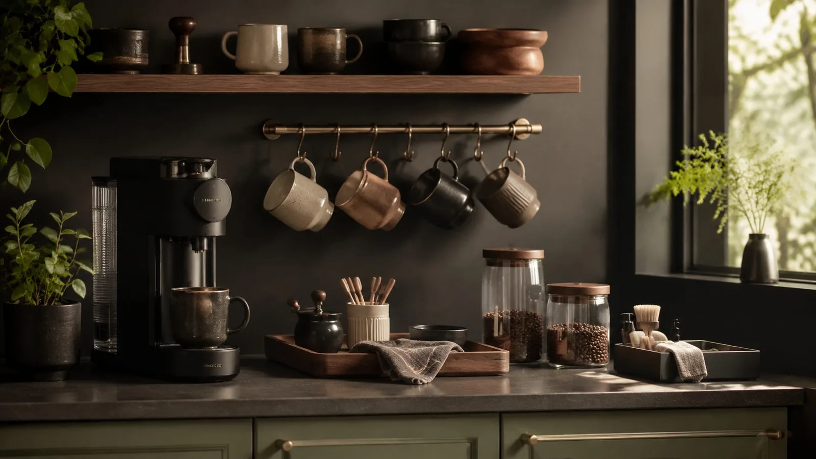 Aesthetic Coffee Bar Setup visual