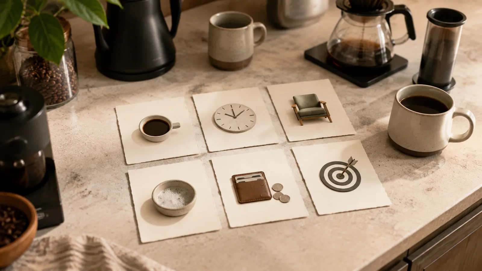 Coffee setup finder visual
