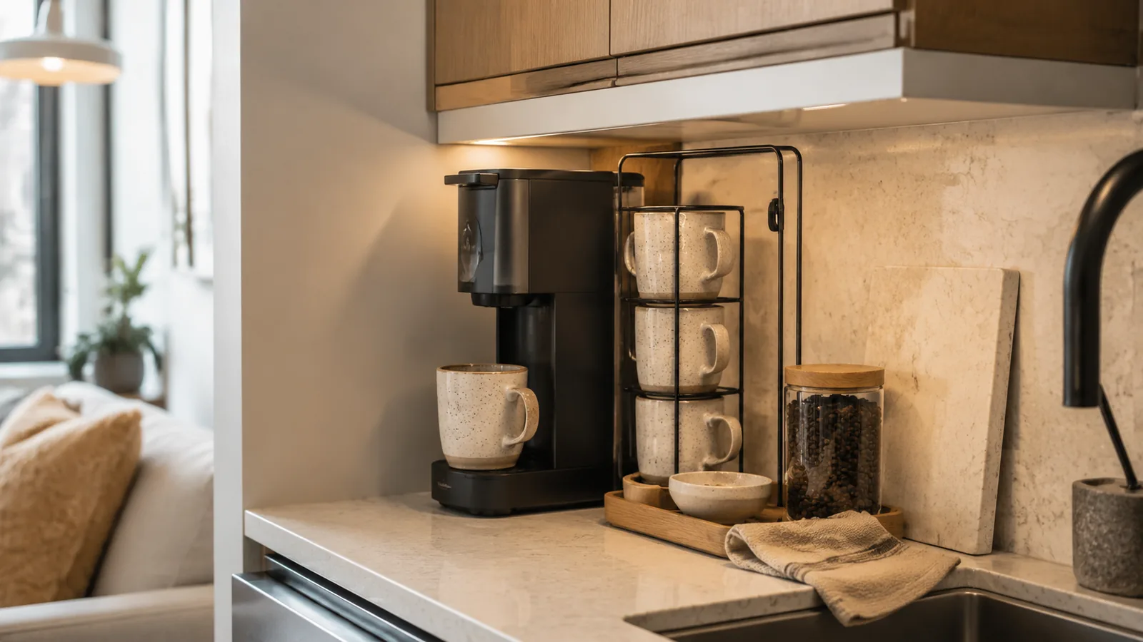 Tiny Kitchen Coffee Station Ideas visual